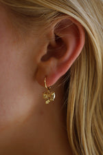 Golden Bow Huggie Earrings
