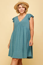 Plus Lainey Teal Sundress - Lilac&Lemon