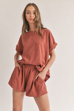 Relaxed Fit Top Terra Cotta