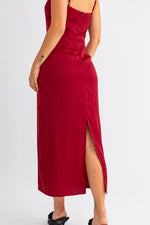 Spaghetti Strap Maxi Dress Red