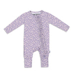 Lilac Posies Bamboo Ruffle Sleeper