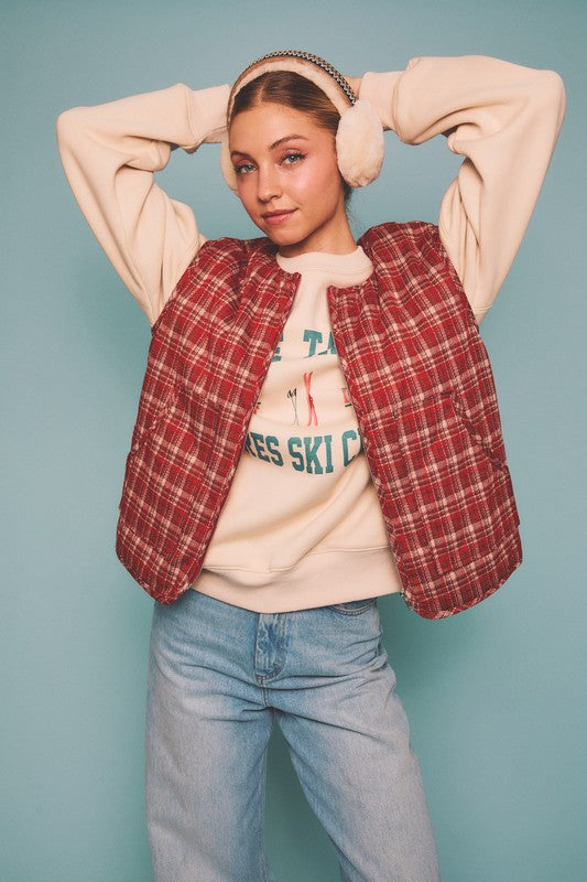 Red Plaid Vest