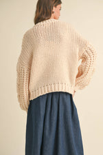 Chunky Knit Button Front Cardigan