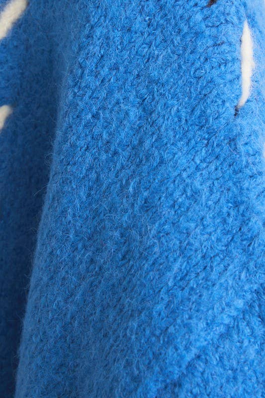 Stitch Detail Long Sleeve Sweater Cardigan