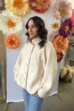 Cozy Mock Neck Sherpa Fleece Jacket