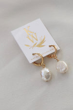 Keshi Pearl Nugget Huggie Earrings