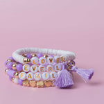 Lavender LOVE Bead Jar Bracelet Making Kit