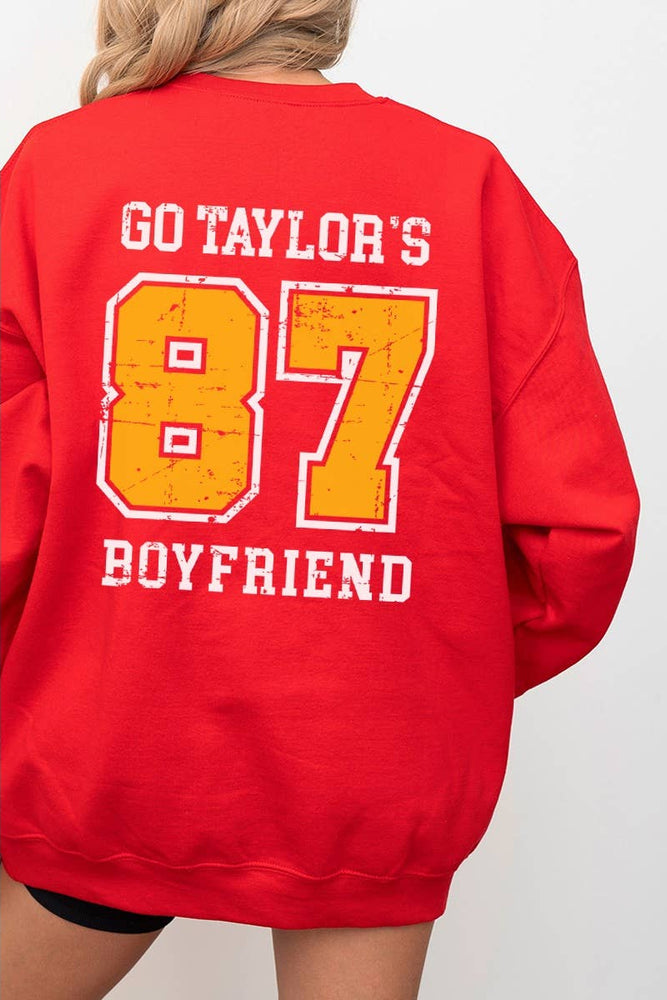 Go Taylor's Boyfriend 87 Graphic Sweatshirt