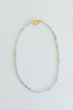 Aquamarine Mini Beaded Necklace