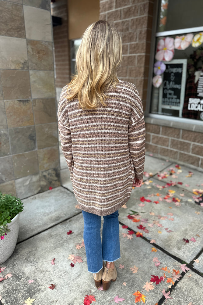 Textured Stitch Open Cardigan