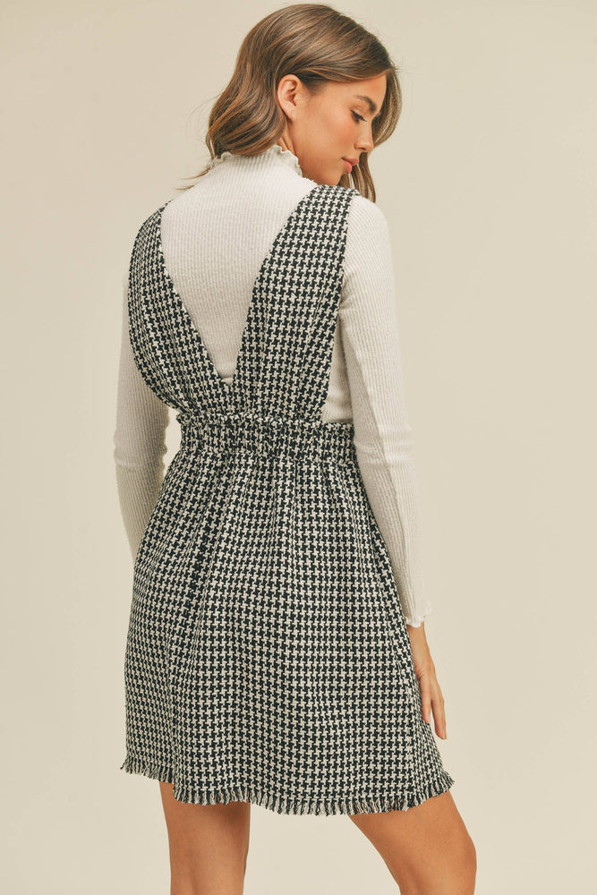 Black and White Tweed Dress